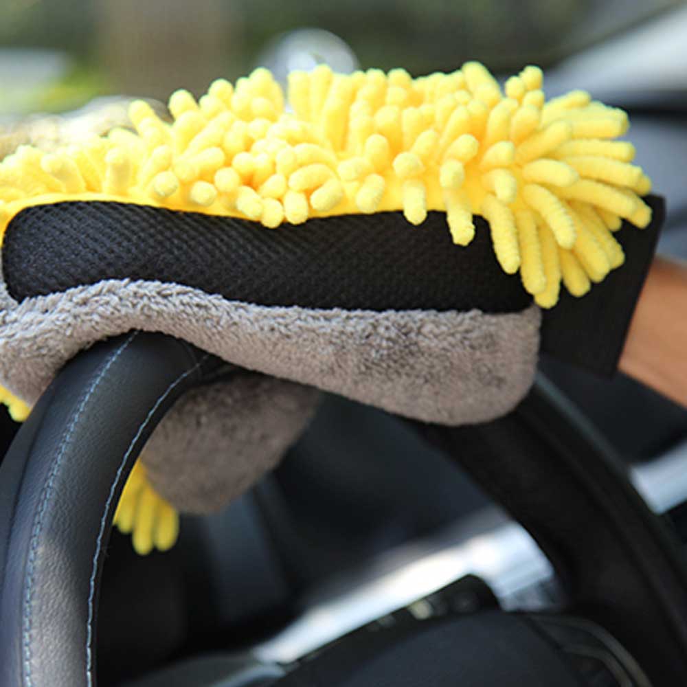 Premium Korallen-Waschhandschuh für kratzerfreie Autoreinigung