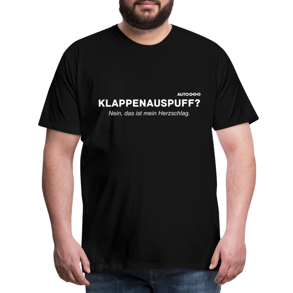 Männer Premium T-Shirt "Klappenauspuff" - black