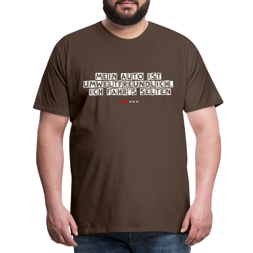 AUTOHUB Premium Work-Shirt mit Spruch - noble brown