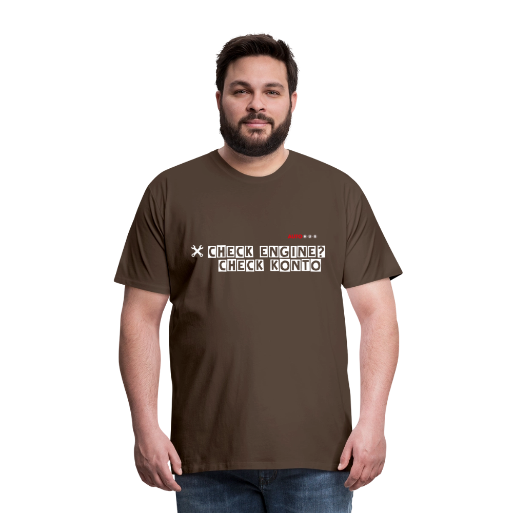 AUTOHUB Workwear T-Shirt "Check Engine" - noble brown