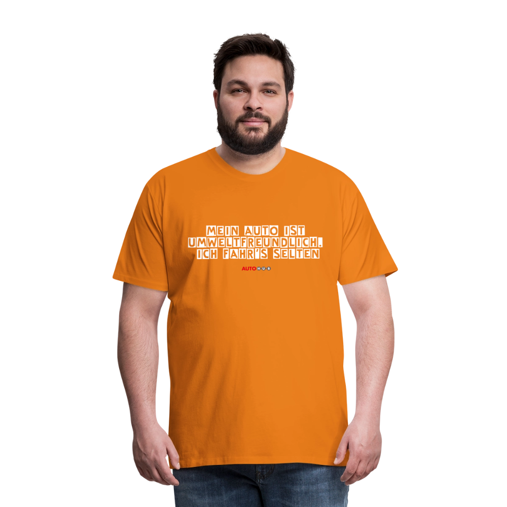 AUTOHUB Premium Work-Shirt mit Spruch - orange