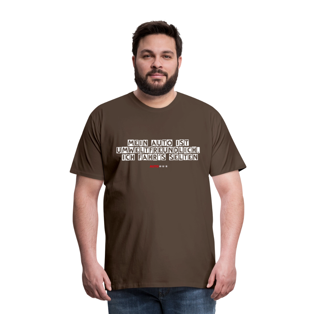 AUTOHUB Premium Work-Shirt mit Spruch - noble brown