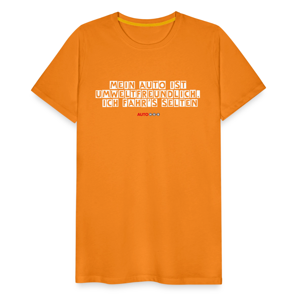 AUTOHUB Premium Work-Shirt mit Spruch - orange