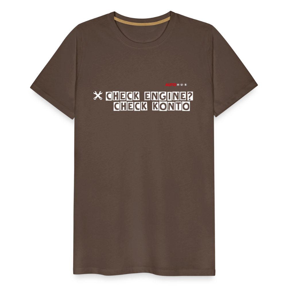 AUTOHUB Workwear T-Shirt "Check Engine" - noble brown