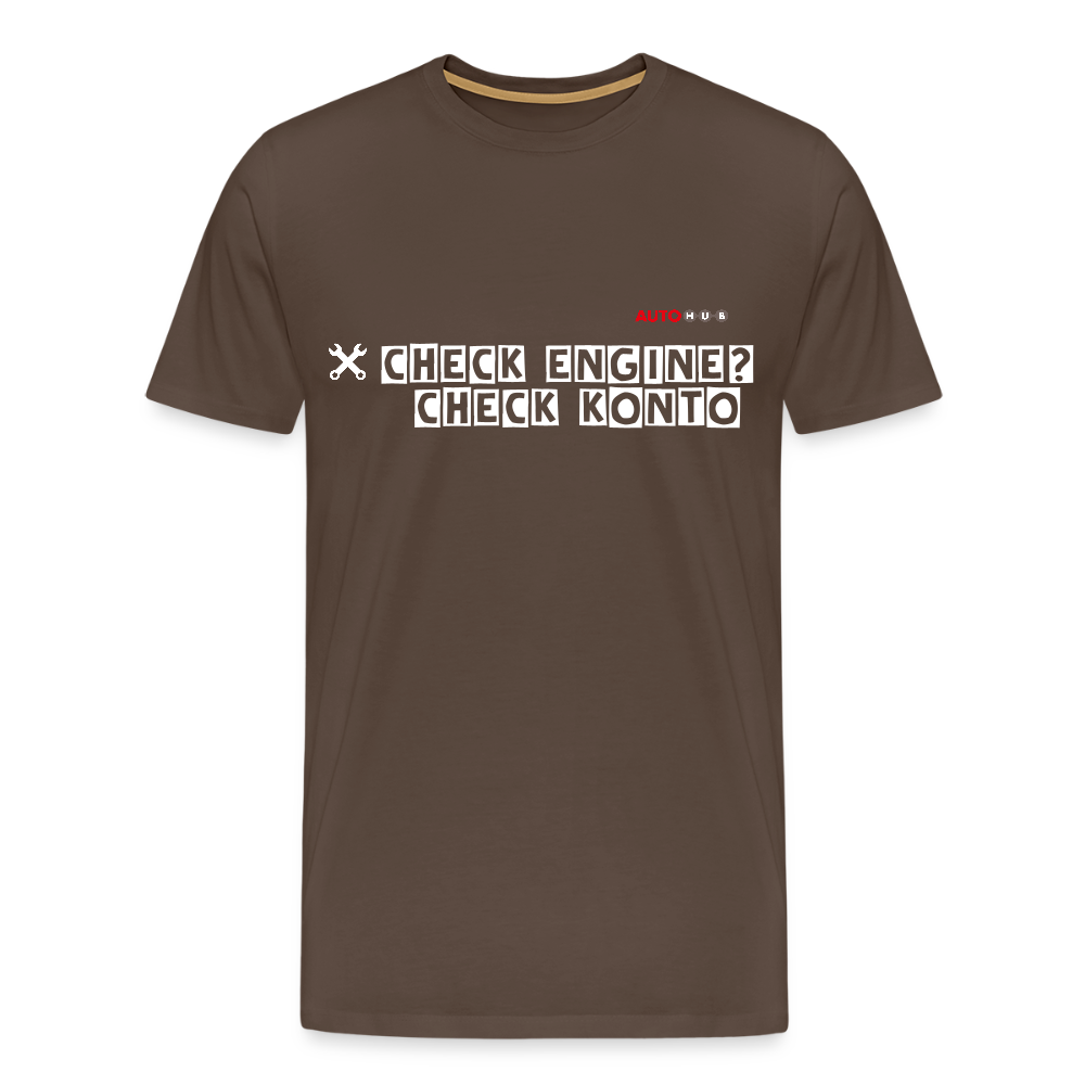 AUTOHUB Workwear T-Shirt "Check Engine" - noble brown