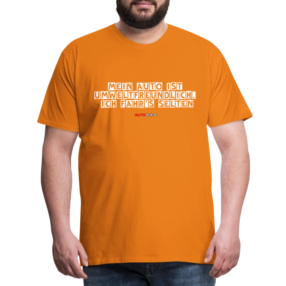 AUTOHUB Premium Work-Shirt mit Spruch - orange