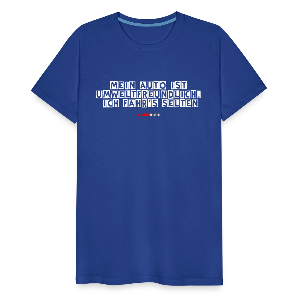 AUTOHUB Premium Work-Shirt mit Spruch - royal blue