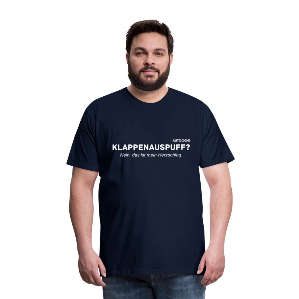 Männer Premium T-Shirt "Klappenauspuff" - navy