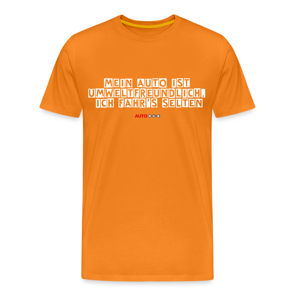 AUTOHUB Premium Work-Shirt mit Spruch - orange