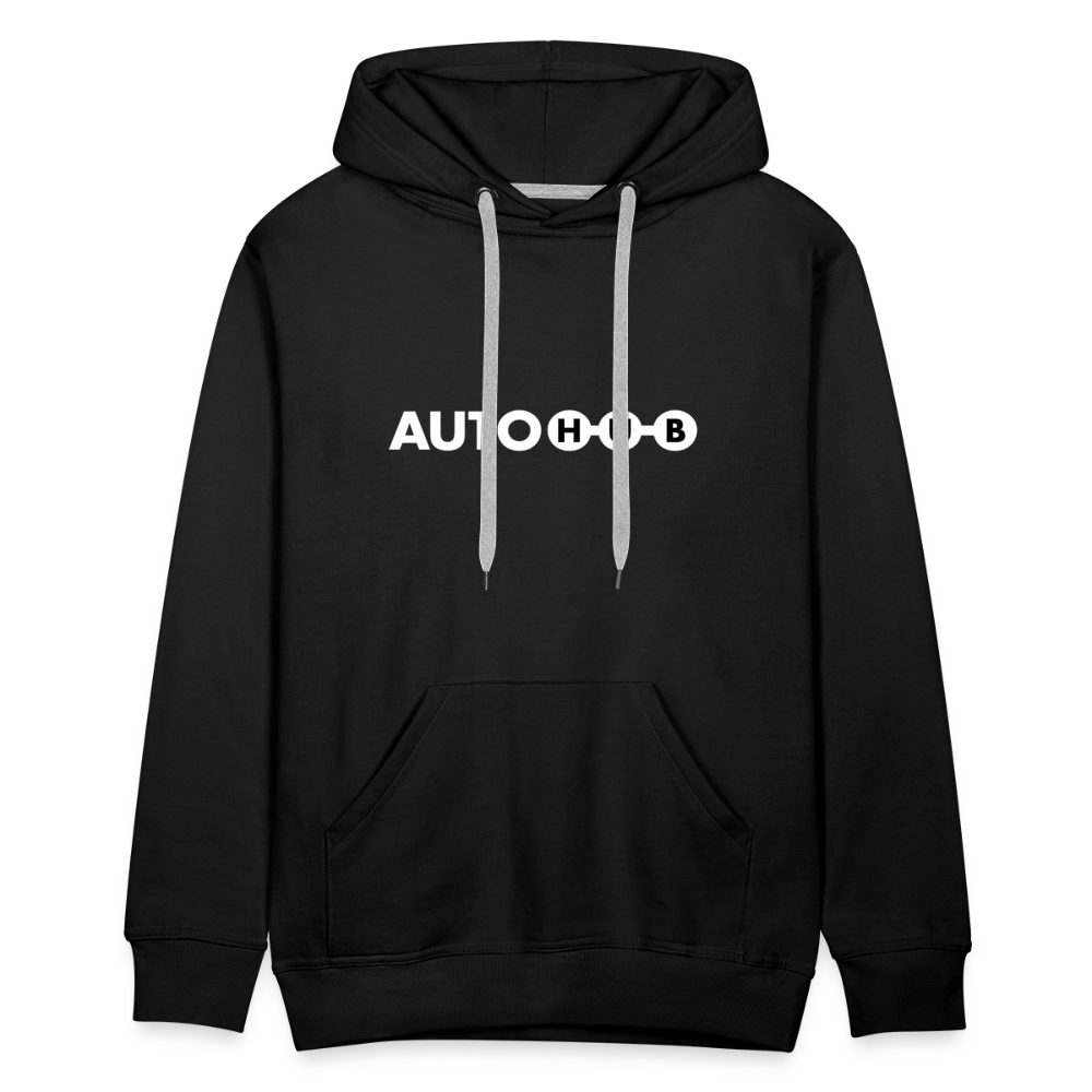 AUTOHUB Premium Herren-Hoodie mit Flat White Logo - black