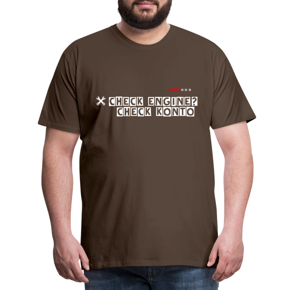 AUTOHUB Workwear T-Shirt "Check Engine" - noble brown