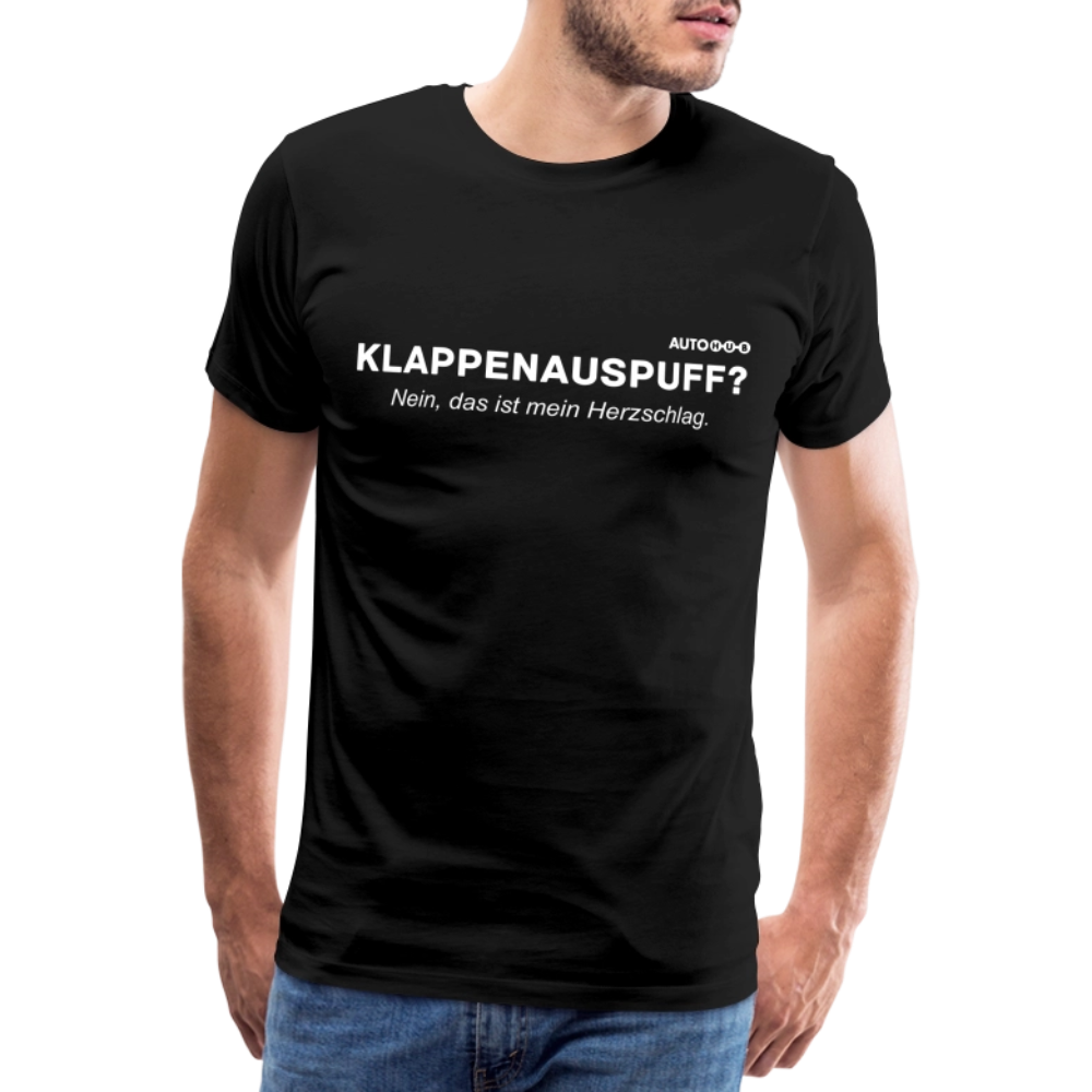 Männer Premium T-Shirt "Klappenauspuff" - black