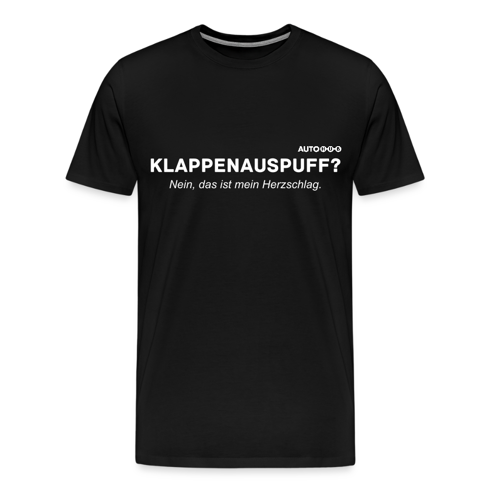 Männer Premium T-Shirt "Klappenauspuff" - black