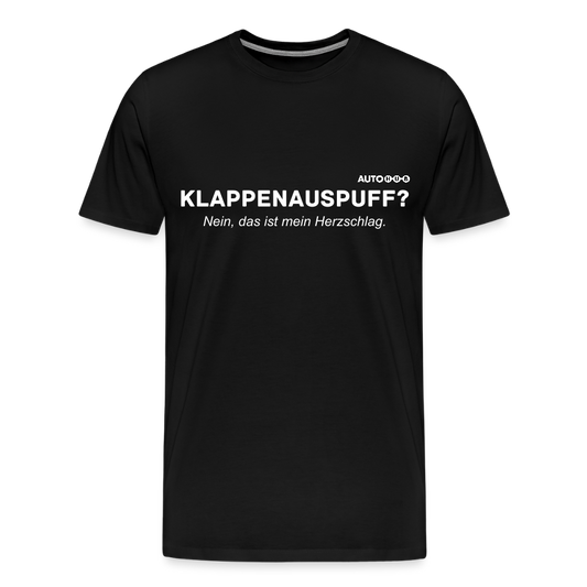 Männer Premium T-Shirt "Klappenauspuff" - black