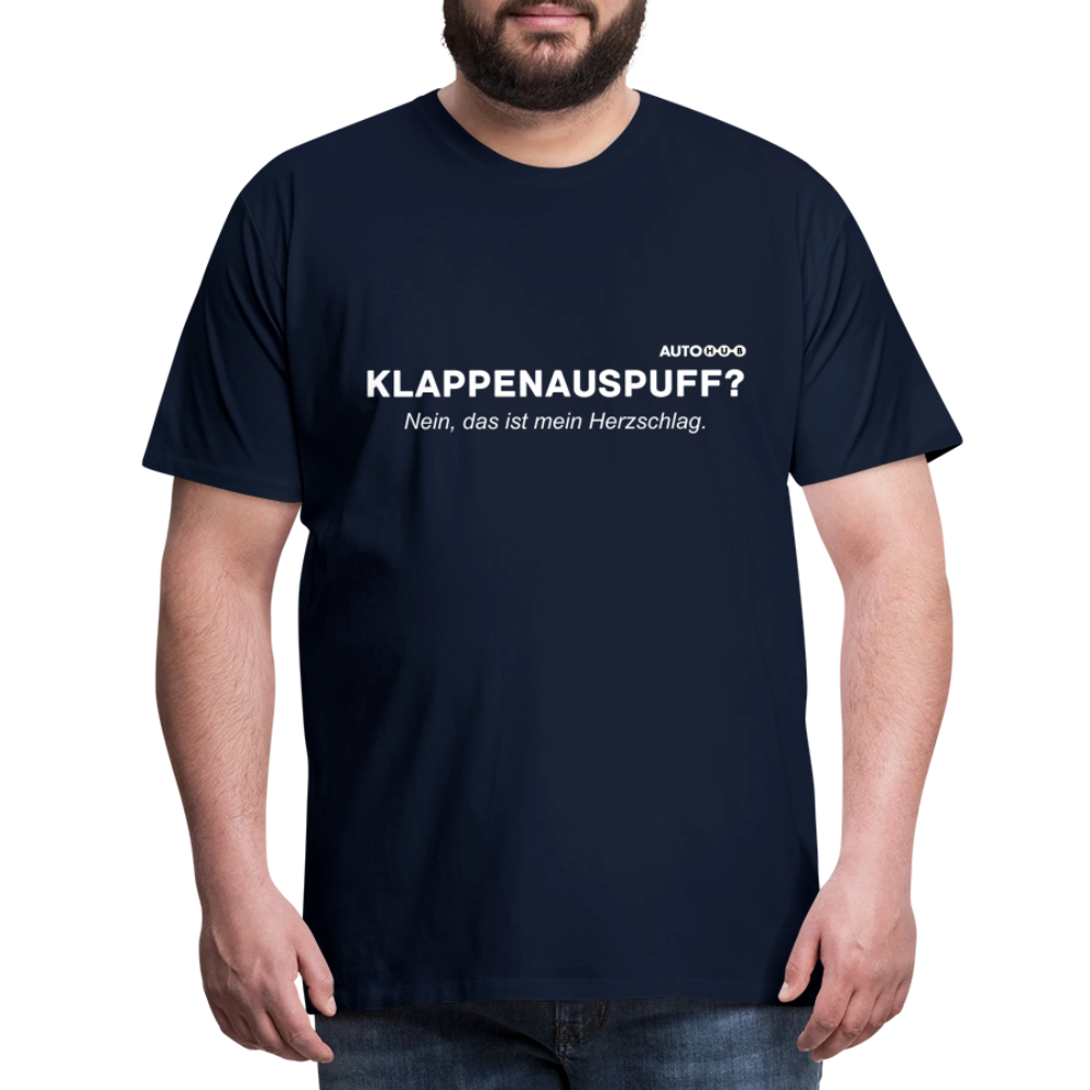 Männer Premium T-Shirt "Klappenauspuff" - navy