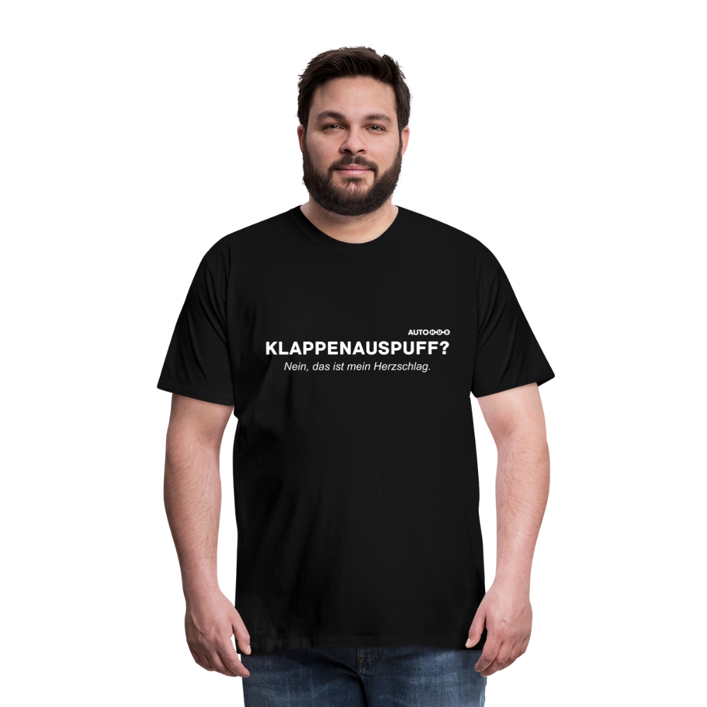 Männer Premium T-Shirt "Klappenauspuff" - black