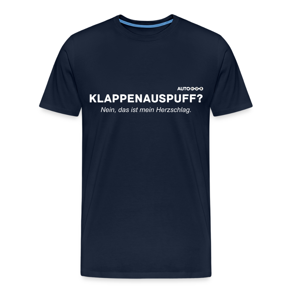 Männer Premium T-Shirt "Klappenauspuff" - navy