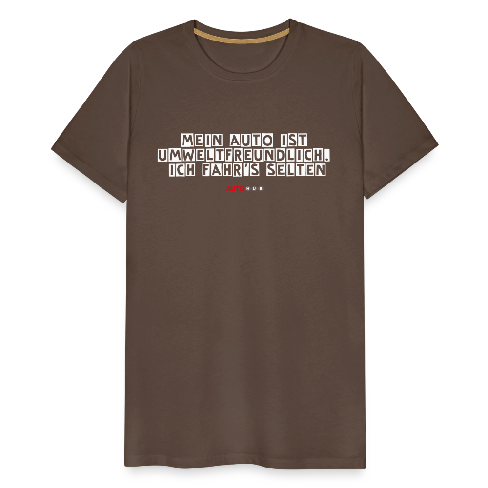 AUTOHUB Premium Work-Shirt mit Spruch - noble brown